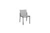 Chaise empilable AMAKA gris espace / gris clair aluminium/textilène